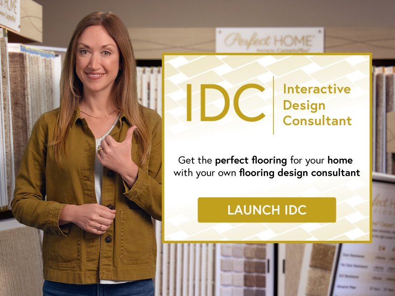 Interactive Design Consultant promotion in a flooring showroom