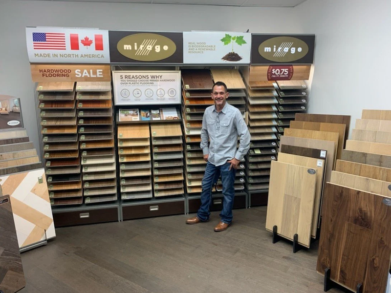 Floor Xpo showroom in Conroe TX with flooring display